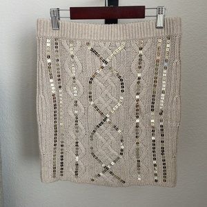 Moda International knitted mini skirt with sequins- size S